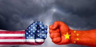 The US and China as fists