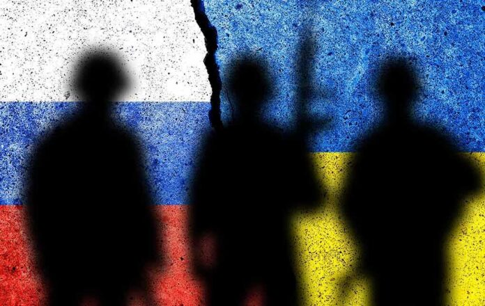 2095910923 featured image Soldiers against the Russian and Ukrainian flag