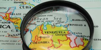Venezuela on the map