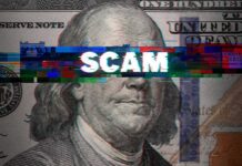 Scam on a dollar bill