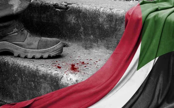 2217814899 featured image A boot next to blood and the Palestinian flag