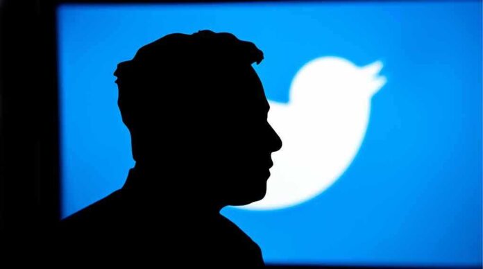 2221703039 featured image Silhouette of person against blue Twitter logo background