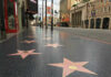 Hollywood Walk of Fame stars on sidewalk