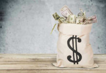 Bag of money with dollar sign