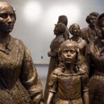 Trump TARGETS Smithsonian — Museums Under Fire Bronze sculptures of women and children in historical attire