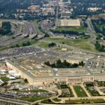 Pentagon Fires Sicko ‘Transgender Wolf’ Teacher After Parent Complaints Aerial view of the Pentagon surrounded by highways and urban areas