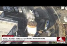 Chemical leak at aerospace facility prompts evacuations in Garden Grove
