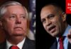 Jeffries OFF THE RAILS – Wild Hallway Meltdown! Hakeem Jeffries Doesn't Hold Back On Lindsey Graham And His 'Continuing Temper Tantrum'