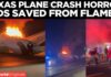 BREAKING: Burning Plane Crashes On Texas Highway, Children Escape As Motorists Rush To Rescue
