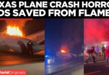 BREAKING: Burning Plane Crashes On Texas Highway, Children Escape As Motorists Rush To Rescue