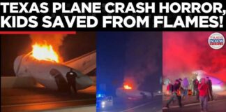 BREAKING: Burning Plane Crashes On Texas Highway, Children Escape As Motorists Rush To Rescue