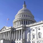 Congress Border Brawl Erupts Over One Rookie Vote! The U.S. Capitol building with a clear blue sky in the background