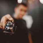 Hair clipper held toward the camera