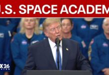 President Donald Trump announces U.S. Space Academy