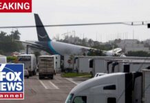 BREAKING: Amazon cargo jet overruns runway at Miami airport, STRIKES multiple vehicles