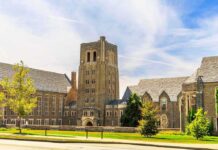 Rampant Rapes Jolt U.S Colleges! Gothic-style university building with central stone tower