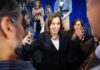 Dem Enlists Kamala to Win Over ‘Black Voters’ in Senate Race Kamala Harris speaks to a crowd as Maya Harris stands nearby