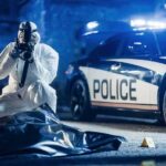 City in CHAOS After Sicko Migrant Beheads Citizen! forensic investigator photographing crime scene near police car