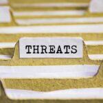 index tab labeled threats in a filing organizer
