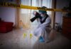 American Idol Favorite On Trial For MURDER forensic photographer documenting indoor crime scene