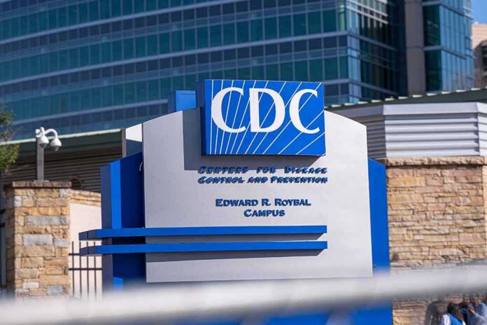 CDC headquarters sign outside modern office buildings